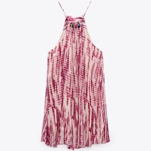 Zara Beaded Tie-Dye Dress bohoo